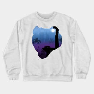 CITY NIGHTLIFE BADGER (SILHOUETTE) Crewneck Sweatshirt